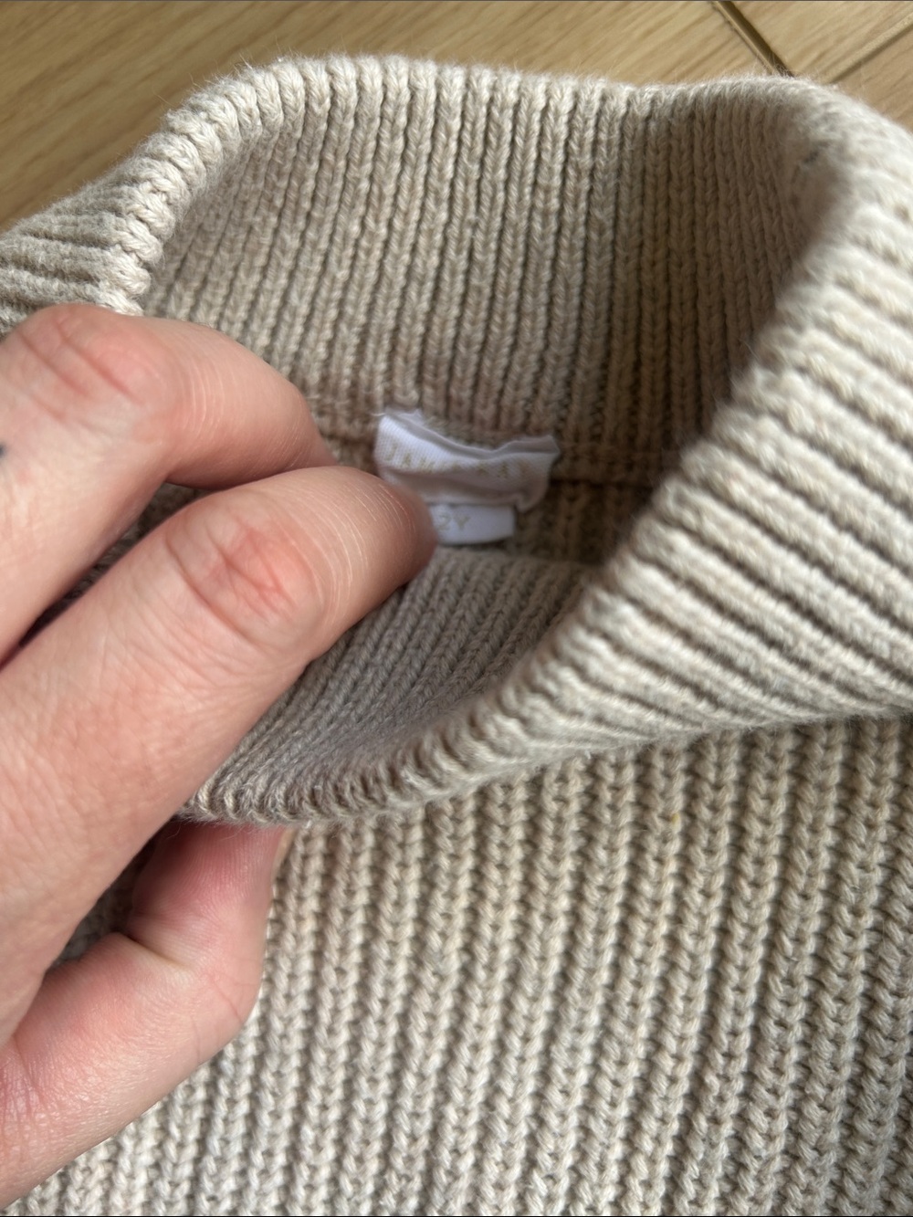 Jamie Kay Ribbed Knit Mock Neck Sweater - Cream - Picture 4 of 4